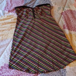 roxy neon stripe strapless sundress